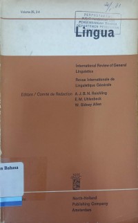 Lingua, International Review of General Linguistics Volume 25,1970