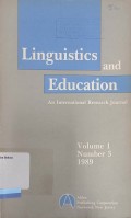 Linguistics and Education: An International Research Journal: Vol 1 No 3 1989