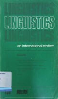 Linguistics an international review 190
