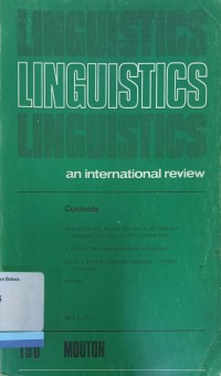 Linguistics an international review 190