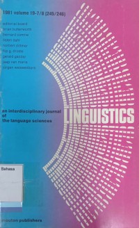 Linguistic an interdisciplinary journal of the language science