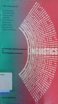 Linguistics : an interdisciplinary journal of the language sciences vol.20-1/2
