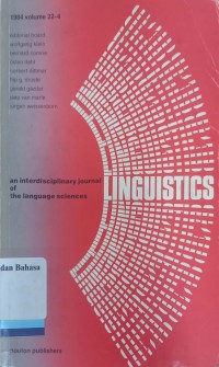 Linguistics. An interdisciplinary journal  of the language sciences. vol 22-24 1984