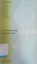 Linguistics : an interdisciplinary journal of the language sciences vol.23-4