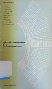 Linguistics : an interdisciplinary journal of the language sciences vol.23-4