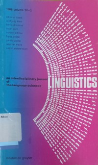 Linguistics : an interdisciplinary journal of the language sciences vol.26-3