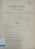 Linguistik Indonesia Tahun 7 No.13 dan 14 1989