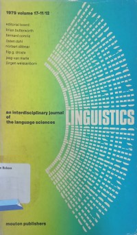 Linguistics : an interdisciplinary journal of the language sciences vol.17-11/12