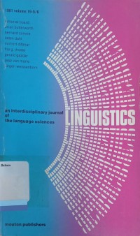 Linguistics : an interdisciplinary journal of the language sciences vol.19-5/6