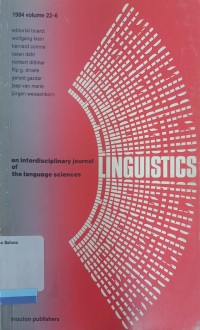 Linguistics : an interdisciplinary journal of the language sciences vol.22-6