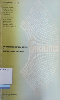 Linguistic an interdisciplinary journal of the language science