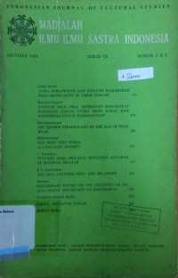 Madjalah Ilmu-Ilmu Sastra Indonesia Djilid III Nomor 2 & 3