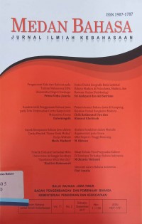Medan Bahasa: Jurnal Ilmiah Kebahasaan, Volume 11, Nomor 2, Desember 2017
