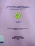 Medan makna leksikon sikap dan gerak tubuh dalam bahasa indonesia suatu analisis semantik