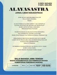 Alayasastra: Jurnal Ilmiah Kesusastraan, Volume 18, Nomor 1, Mei 2022