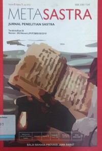 Metasastra: Jurnal Penelitian Sastra, Volume 5, Nomor 1, Juni 2012