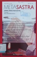 Metasastra: Jurnal Penelitian Sastra, Volume 9, Nomor 1, Juni 2016