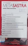 Metasastra: Jurnal Penelitian Sastra, Volume 9, Nomor 2, Desember 2016