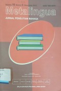 Metalingua: Jurnal Penelitian Bahasa Volume 10, Nomor 2, Desember 2012