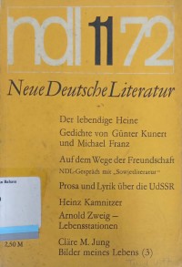 Neue Deutsche Literatur, 10 Jahrgang, Heft 11, 1972