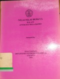 Nilai-nilai budaya dalam antologi sega rames