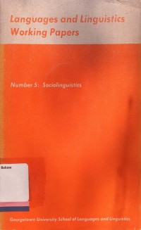 Languages and Linguistics Working Papers