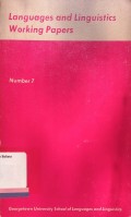 Languages and Linguistics Working Papers
