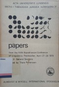 Papers from the Fifth Scandinavian Conference of Linguistics
