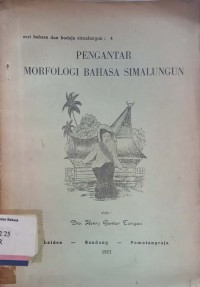 Image of Pengantar morfolologi bahasa simalungun