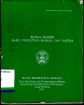 Bunga Rampai Hasil Penelitian Bahasa dan Sastra 1997