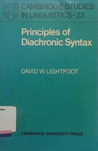 Principles of Diachronic Syntax