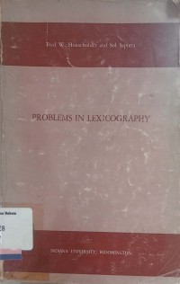 Problems in Lexicography