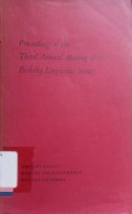 Proceedings of The Third Annual Meeting of the Berkeley  Linguisitcs Society