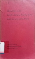 Proceedings of The Fourth Annual Meeting of the Berkeley  Linguisitcs Society