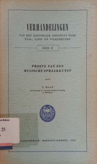 Proeve Van Een Bulische Spraakkunst