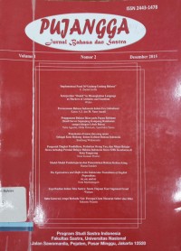 Image of Pujangga: jurnal bahasa dan sastra, volume 1, nomor 2, Desember 2015