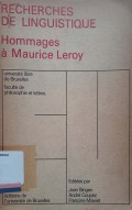 Recherches de Linguistique