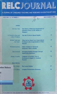 Relc Journal, vol 21 no 2