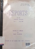 Reports of the Linguistics Institue