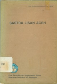 Sastra lisan Aceh