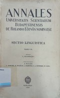 Annales: Sectio Linguistica Tomus IX