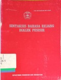 Sintaksis bahasa rejang dialek pesisir