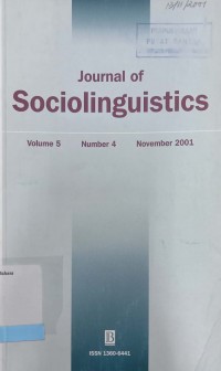 Journal of Sociolinguistics vol.5 no.4 November 2001
