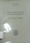 Solomon islands languages: an internal classification