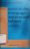 Soviet studies in language Behavior