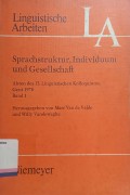 Sprachstruktur, individuum und gesellschaft