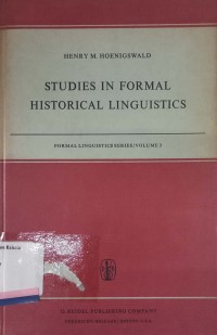 Studies in Formal Historical Linguistics