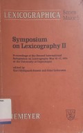 Symposium on Lexicography II