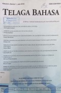 Telaga Bahasa: Jurnal Ilmiah Kebahasaan dan Kesastraan, Volume 4, Nomor 1, Juni 2016