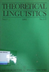 Image of Theoretical Linguistics Vol. 7 No. 1/2